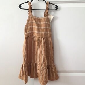 Buho gauze material caramel color dress 3 Y